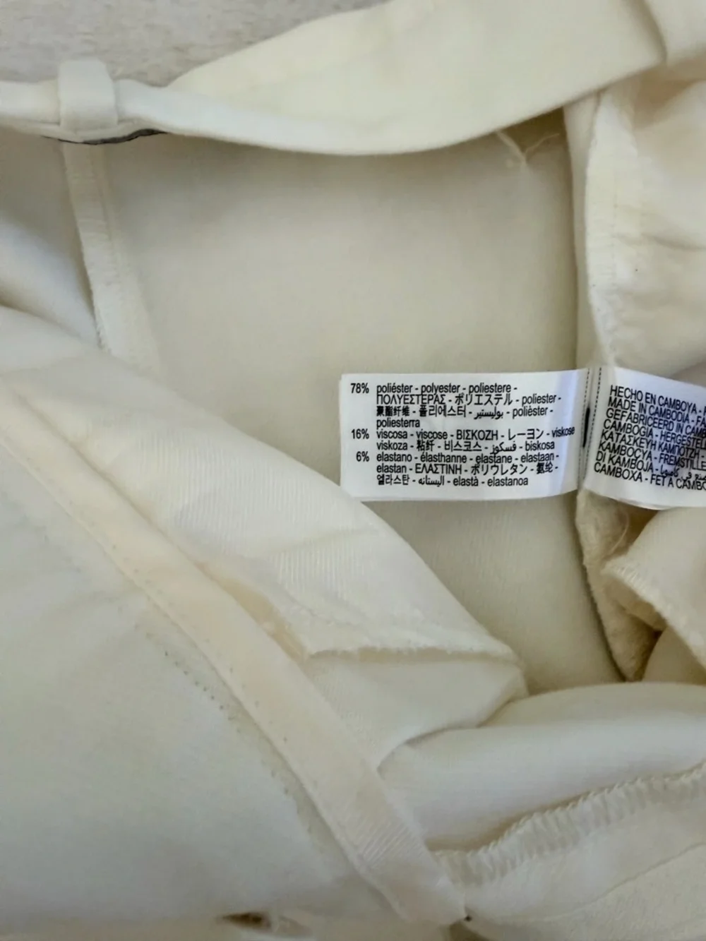 Zara Ivory High Rise Wide Leg Culotte Cropped Trousers XS Minimalist Clean Girl - Picture 5 of 9